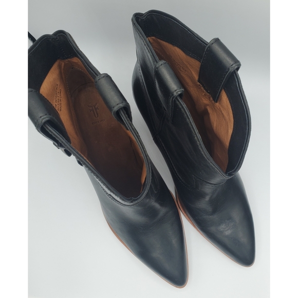 Frye Concho Short Leather Western Booties - Picture 3 of 10